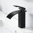 WEGARDEN Robinet Lavabo Salle de Bain Cascade Noir Mat en Acier Inox 304 Résistant avec Mitigeur Eau Chaude et Froide