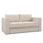 ITALIAN SPIRIT Canapé convertible EXPRESS IBIZA 140x192 cm matelas 16 cm velours côtelé perle