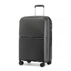 Kono Valise Moyenne Taille Valises Soute 67cm Rigide Trolley en Polypropylène Valise de Voyage à 4 roulettes et Serrure TSA Noir