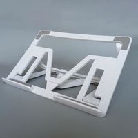 Tampon blanc - Support en aluminium pour ordinateur portable et tablette, 10 15.6 pouces, argent, Compatible