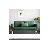 Canapé Mora - Style scandinave - Vert - Wilsa - Profondeur de l'assise 84 cm