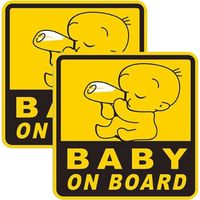 Panneaux autocollants « Baby on Board »,Facile à installer,Autocollant « Baby in Car »,Facile à appliquer et à enlever réfléchissant