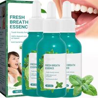 3 Pcs Fresh Breath Oral Care Essence, Fresh Breath Oral Care Clean Teeth Gel, Natural Breath Freshening Drops
