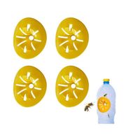 Wasp Piège, Piège à Guêpes, Pièges à Guêpes Jaune, Guêpes Frelon Piège à Mouches des Fruits Forme D'abeilles Pièges Volant 4 Pièces