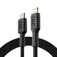 Câble Green Cell GC Power Stream USB-C - Lightning 100cm pour iPhone, iPad, iPod, Power Delivery (certifié Apple MFi)