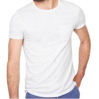 T-shirt homme 100% coton manches courte noir ou blancBlanc