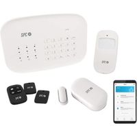 SPC Interceptio - Kit Systeme d'alarme Intelligent Wi-FI Smart Home Compatible avec   Alexa, Google Home - Blanc