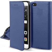 Coque pour Motorola Moto E13 - Etui Housse Portefeuille Fermeture Magnétique Bleu Marine