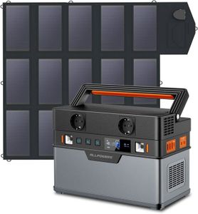GROUPE ÉLECTROGÈNE ALLPOWERS Station d'alimentation portable 700W Générateurs solaires avec 1 panneau solaire pliable de 100W Batterie de secours