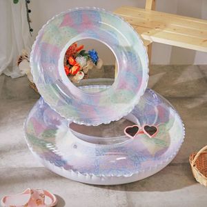 BOUÉE - BRASSARD 40-70pounds - Anneau de natation coloré épaissi transparent, tube de piscine gonflable pour adultes et enfant