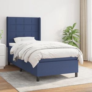 ENSEMBLE LITERIE Sommier à lattes de lit avec matelas Bleu 80x200 cm Tissu - EAN 7067461657399