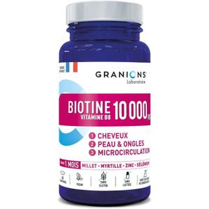 COMPLEMENTS ALIMENTAIRES - BEAUTE ONGLES ET CHEVEUX Biotine 10mg - 60 comprimés