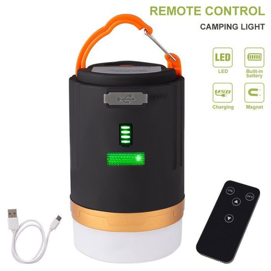 Lot De 2 Lampes De Camping LED Rechargeables USB - 1800mAh, IP65, Magnétiques