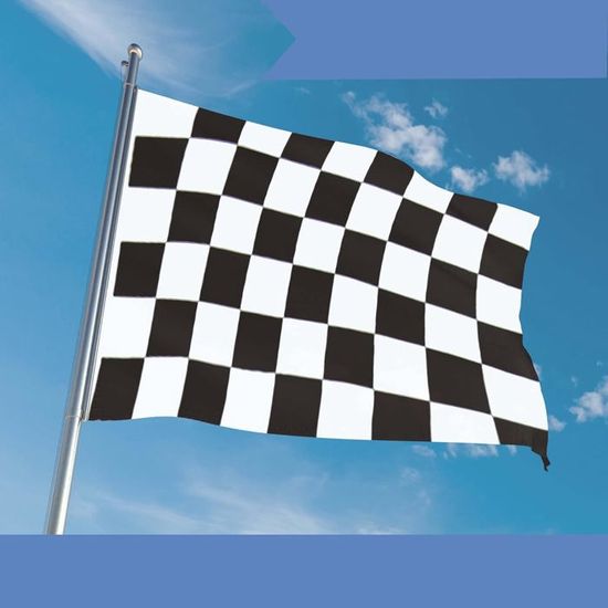 Autocollants Vinyle Baja Hammer GRAND - Chrome - Drapeau à Damier - 3M - Fabriqué USA