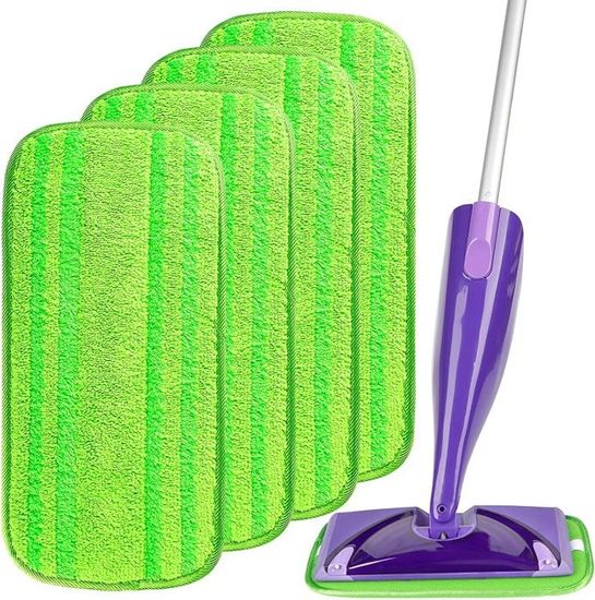 Serpillère Réutilisable Façon Swiffer, Violette, Pratique Et écolo Pour Le Ménage