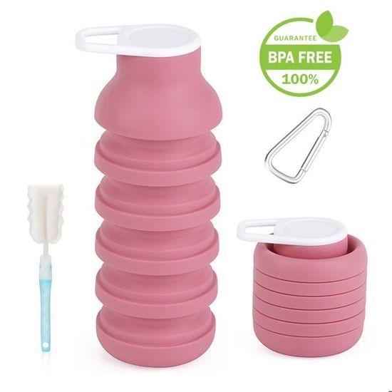 700ML Bouteilles D'eau Pliable Ensemble De 2, Bouteille D'eau