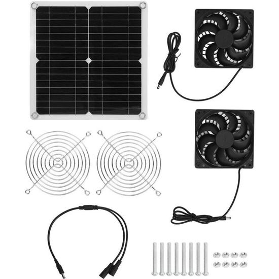 Ventilateur D'Extraction Solaire 15W - Extracteur D'Air Portable Pour Cuisine, Serre, Poulailler