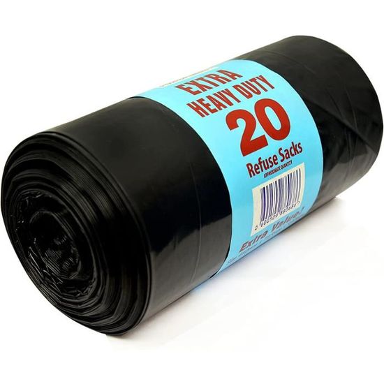 Lot De 50 Sacs Poubelle Durables 50 L Noir 1200 X 800 L[H240