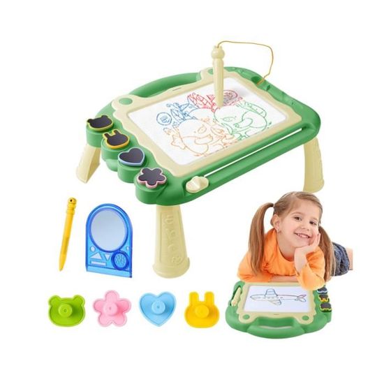 Kikidex Tableau De Dessin Magnétique Pour Enfants – Écran 4 Couleurs, Stylo Et Pieds Réglables, Jouet Éducatif Dès 1 An