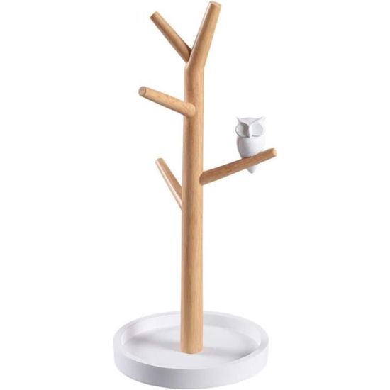 Support à Bijoux En Forme D'Arbre - Porte-Colliers Et Boucles D'Oreilles Déco - Rangement Élégant Pour Femme (35,5 X 15 Cm) - 8