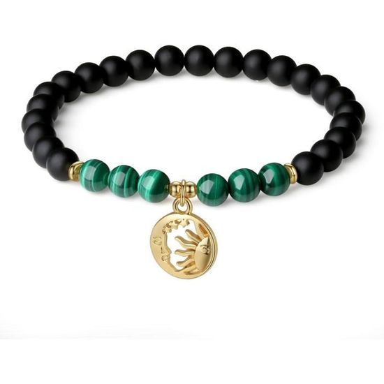 Pierre de Lune - Bracelet perles 4mm - chakra turquoise
