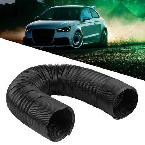 Tuyau Admission Air Voiture Silicone 63mm - Flexible Conduit D'Admission Universel - Noir