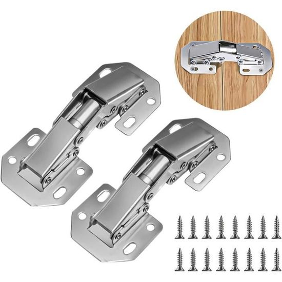 OUNONA 4er Set Selbstklebende Acrylscharniere - Werkzeuglose Montage