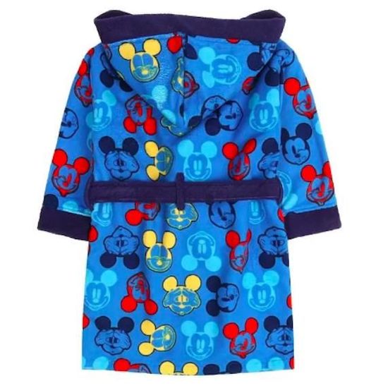 Peignoir Mickey bleu 3 4 ans avec capuche pour garcon couleur