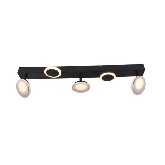 Barre De Spots LED Jello 3-flammes Noir Mat, Métal, 3x LED, GU10, 5 W Lampes Rflecteur Led Incluses Flux Lumineux 345lm Couleur De La Lumire  80465840 D804 53a7 9cb8 3831e1fedc48