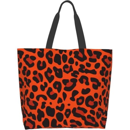 Sac Fourre-tout Femme Imprimé Tigre Orange Matelassé - Shree Fashion Fait Main Inde
