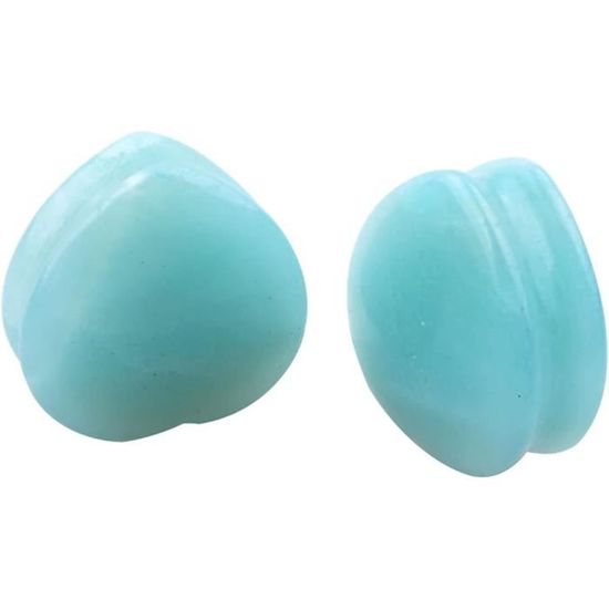 Lot De 2 Tunnels Plug En Pierre Naturelle Marron – Écarteurs D'Oreilles Double Flare – Tailles 4mm à 25mm