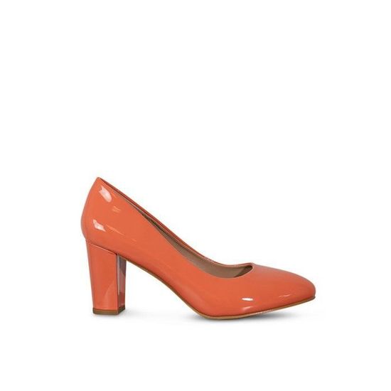 Escarpins Qupid Plate-forme Orange à Bout Pointu - Taille US 7 - Très Haute