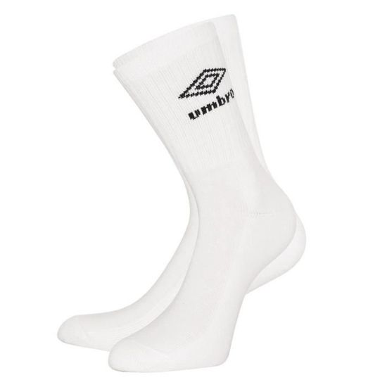Chaussettes Montantes Umbro Noir Et Blanc – Taille 39-42, Neuves Avec étiquettes