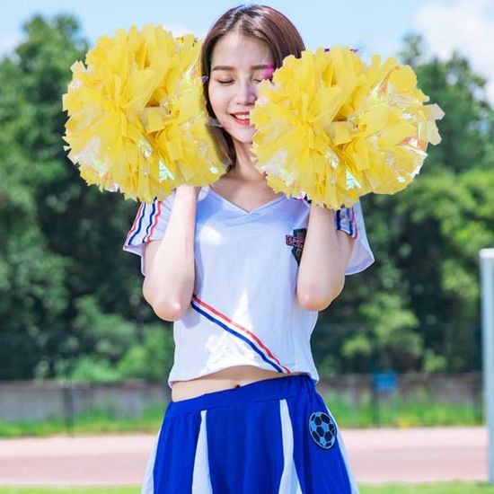 JTLB Lot De 6 Pompons De Pom-pom Girl - 7 Couleurs - Accessoire De