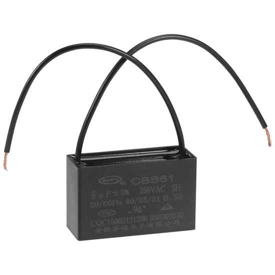 SOURCING MAP Condensateur ventilateur plafond CBB61 6uF 250V AC 2 Fils Condensateur à film