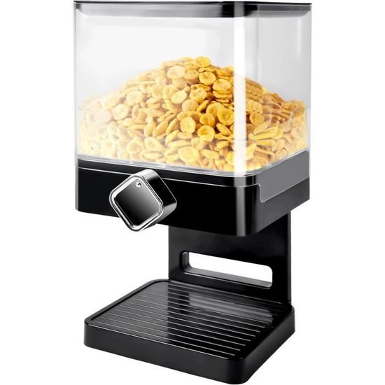 Distributeur Mural De Céréales BuyWeek – 1.5L, Transparent, Avec Bouton Poussoir, Pour Riz, Graines, Perles De Lessive (ne Convient Pas Aux Gros Grains)