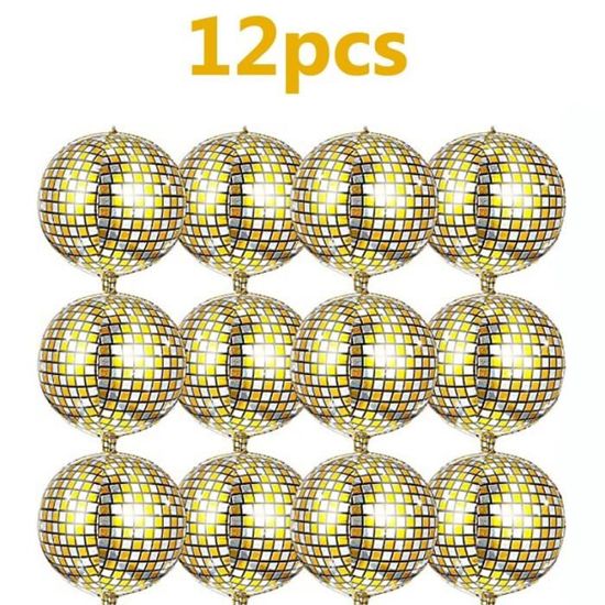 18 Stück Disco Party Ballons - Rock'n'Roll Deko Für Geburtstag & Karneval