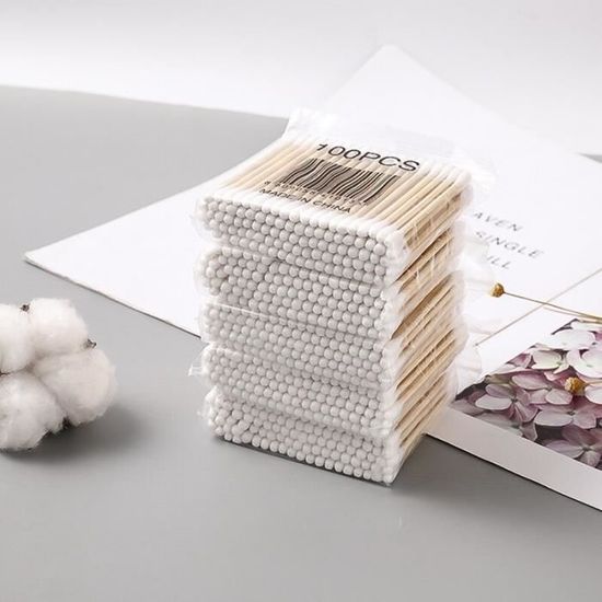 56 Coton-Tiges En Bois à Double Pointe - Pour Bébé, Maquillage, Soins - Sécurité Et Douceur