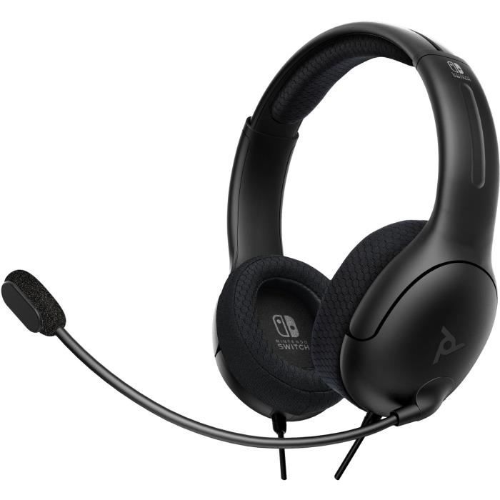 Casque-Micro PDP LVL40 Switch Noir - Conception légère et bandeau confortable