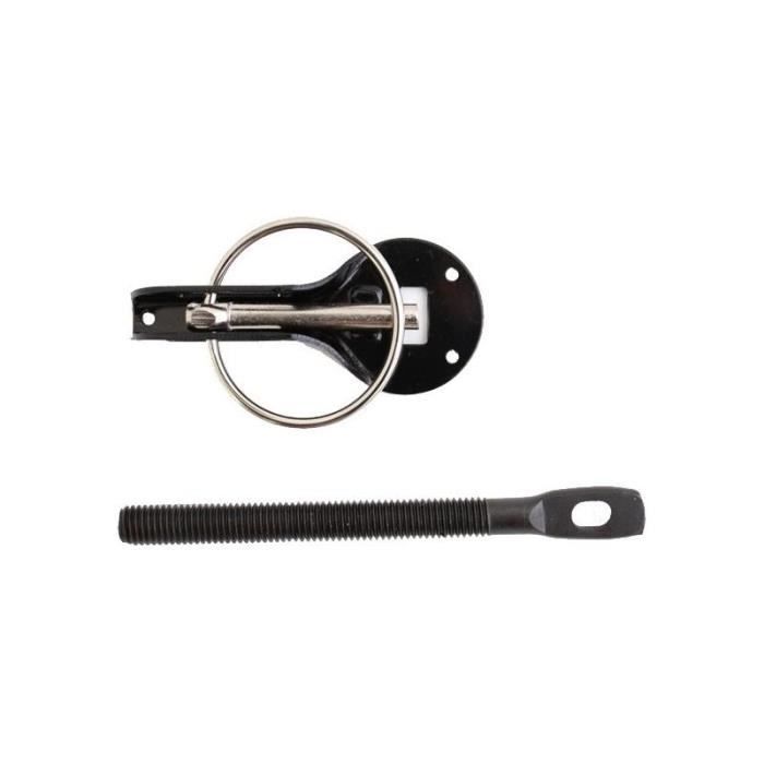 Attaches Capot Dakar Alu Noir - la paire
