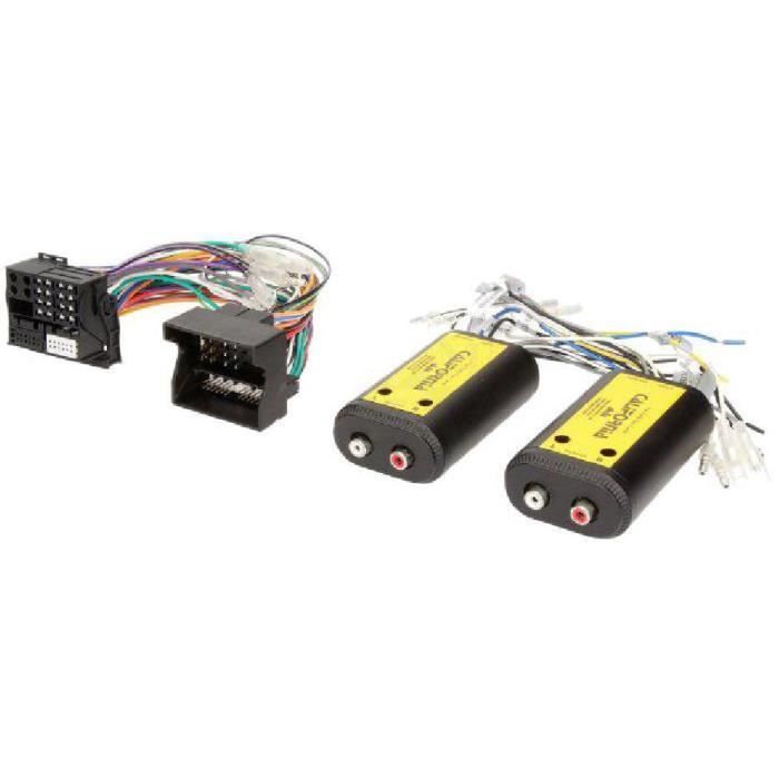 Adaptateur pour ajout amplificateur sur systeme origine - Fakra 4 canaux et Remote - BMW Ford Mercedes Seat Skoda VW