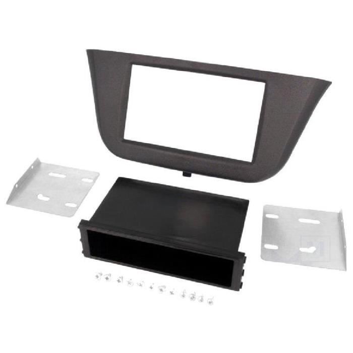 Facade autoradio 1DIN Iveco Daily ap13 - Noir - avec vide-poche - ADNAuto