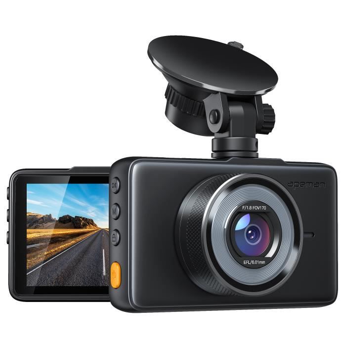 APEMAN Caméra de Voiture 1080P Full HD Dash Cam Grand Angle 170°avec Vision Nocturne Enregistrement en Boucle Mode de Stationnement