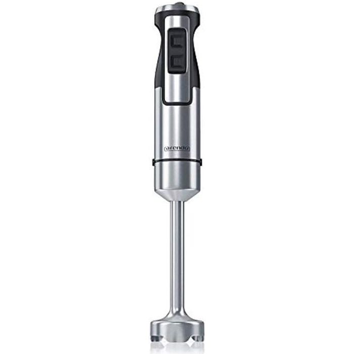 arendo - Mixeur à Immersion 1000 Watt en Acier Inoxydable- 4 Lames aiguisées en INOX- Mélangeur Manuel - Mixeur Plongeant- Vitesse r