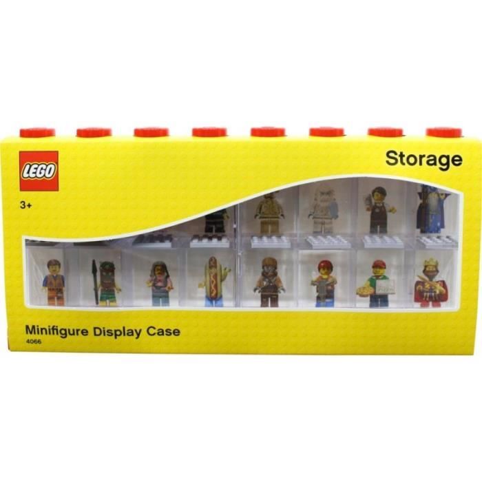 Vitrine de présentation des mini-personnages LEGO 4066 pour 16 mini-personnages conteneur empilable contre un mur ou sur un bureau