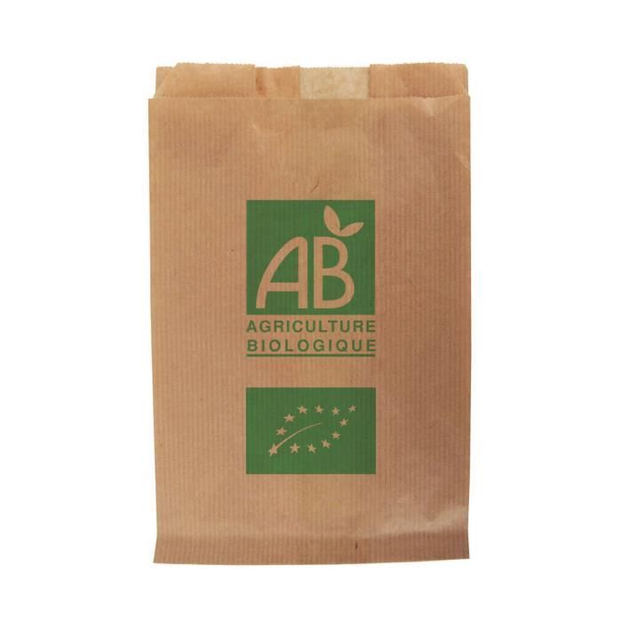Sacs papier kraft fruits et légumes AB 1 kg / 17 + 6 x 26 cm X1000 UV