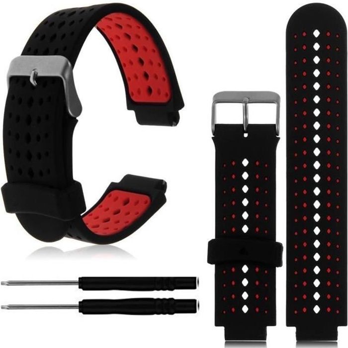 bracelet de montre vendu seul Bande de montre-bracelet de remplacement en silicone souple pour Garmin Forerunner 230-235-630