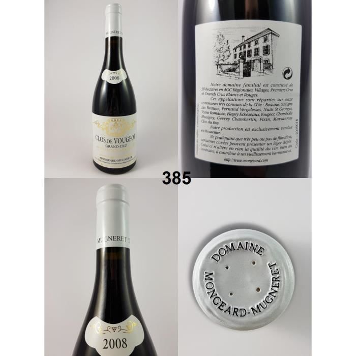 Clos de Vougeot - Mongeard-Mugneret 2008 - N° : 385, Clos de Vougeot, Rouge
