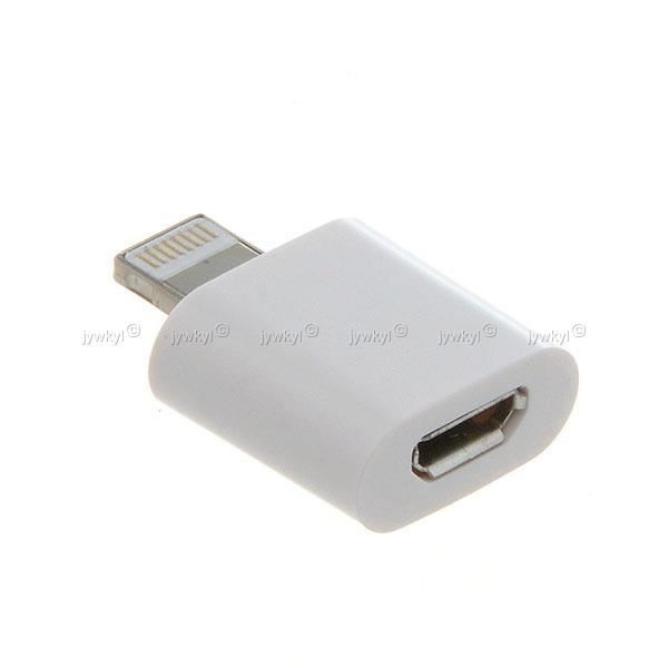 Adaptateur Convertisseur Micro USB Femelle à 8 Broches Mâle iPhone 5 iPad iPod 452