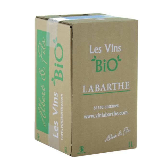 BIB Vin Rosé BIO 5 L - AOC Gaillac - Domaine de Labarthe